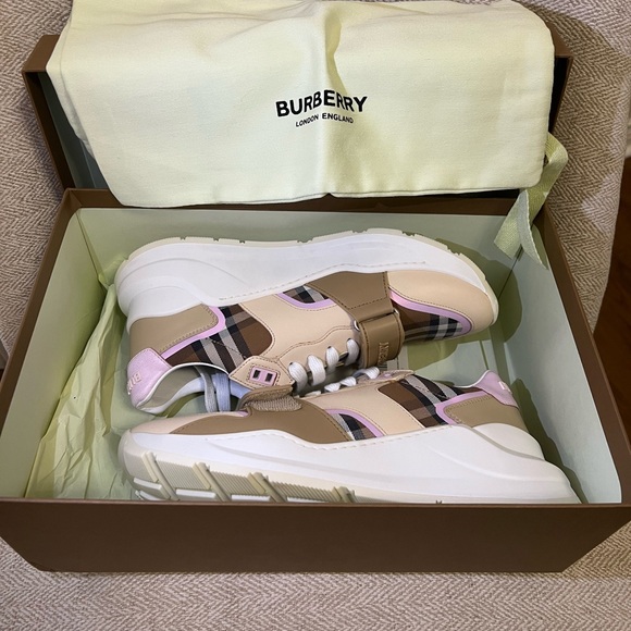 BURBERRY Lf Ramsey L Story 35 Sneakers - Multi Leather - Picture 5 of 16